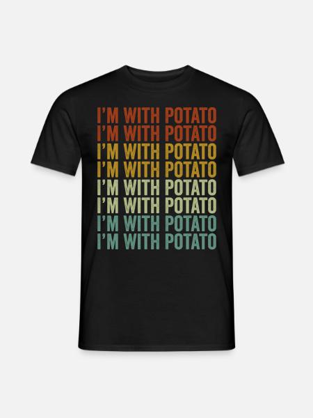 I'm with potato potato lover - Men's T-Shirt - black