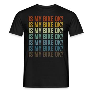 Est-ce que mon vélo va bien? VTT VTT-Lie - T-shirt homme - noir - Devant - AI Model Male 178 light (178cm)