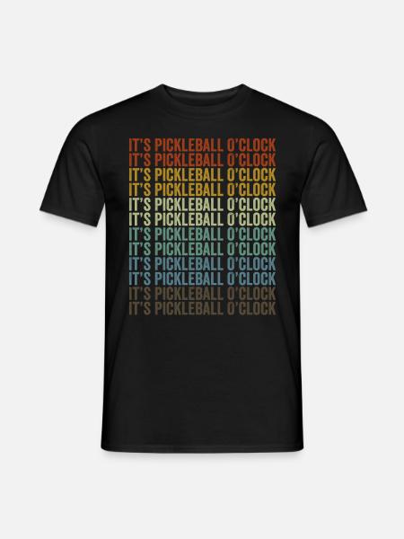 It's Pickleball O'clock Pickleball - Men's T-Shirt - black