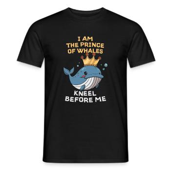 Whale Prince Design pour l’observation des baleines - T-shirt homme - noir - Devant - AI Model Male 178 light (178cm)