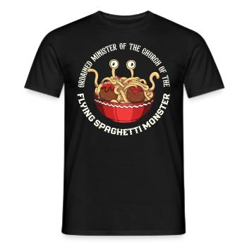 Spaghetti Volant Monster Pastafari - T-shirt homme - noir - Devant - AI Model Male 178 light (178cm)