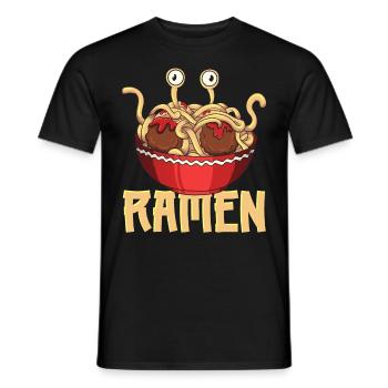 Fliegendes Spaghettimonster FSM Pastafari Pastafar - Männer T-Shirt - Schwarz - Vorne - AI Model Male 178 light (178cm)