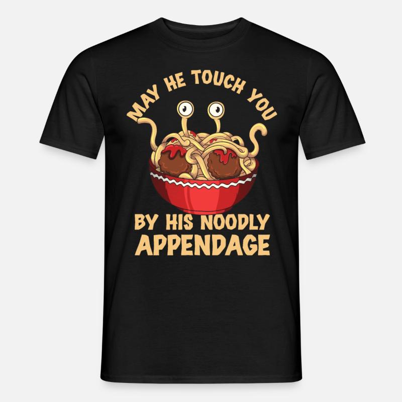 Fliegendes Spaghettimonster Pastafari - Männer T-Shirt - Schwarz