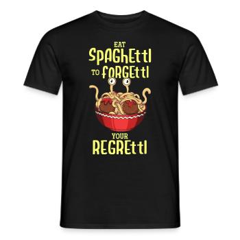 Das fliegende Spaghettimonster - Männer T-Shirt - Schwarz - Vorne - AI Model Male 178 light (178cm)