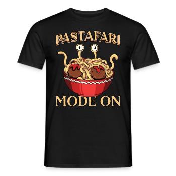 Flying Spaghetti Monster FSM Pastafarian - Men's T-Shirt - black - Front - AI Model Male 178 light (178cm)