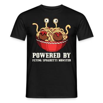 Fliegendes Spaghettimonster Pastafari Pastafari - Männer T-Shirt - Schwarz - Vorne - AI Model Male 178 light (178cm)