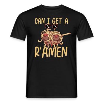 Fliegendes Spaghettimonster betupfen - Männer T-Shirt - Schwarz - Vorne - AI Model Male 178 light (178cm)