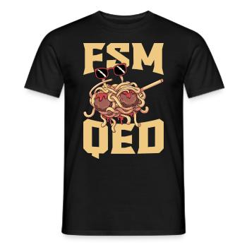 Dabbing Flying Spaghetti Monsters Pastafarian - Men's T-Shirt - black - Front - AI Model Male 178 light (178cm)