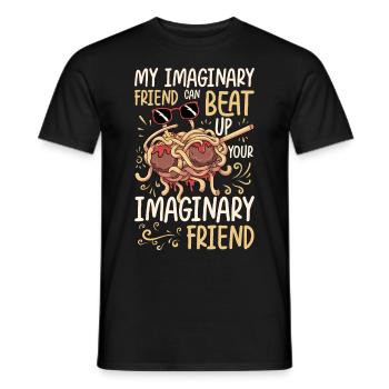 Dabbing Flying Spaghetti Monsters Pastafarian - Men's T-Shirt - black - Front - AI Model Male 178 light (178cm)
