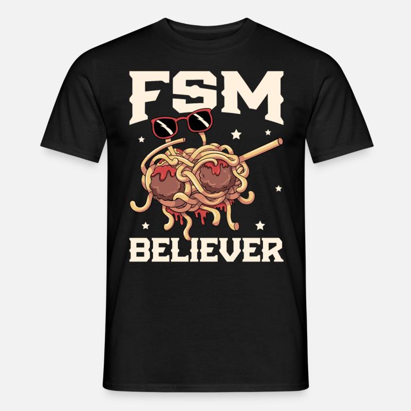 Dabbing Flying Spaghetti Monsters Pastafarian - Camiseta hombre - negro