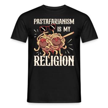 Dabbing Flying Spaghetti Monsters Pastafarian - Men's T-Shirt - black - Front - AI Model Male 178 light (178cm)