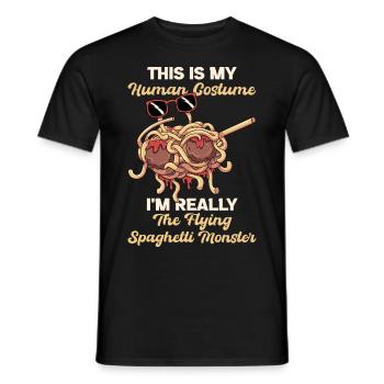 Dabbing Flying Spaghetti Monsters Pastafarian - T-shirt homme - noir - Devant - AI Model Male 178 light (178cm)