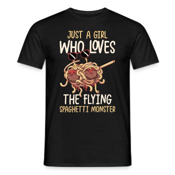 Dabbing Flying Spaghetti Monsters Pastafarian - Men's T-Shirt - black - Front - AI Model Male 178 light (178cm)