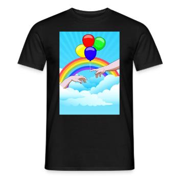 Création esthétique Clowncore de ballons Adam - T-shirt homme - noir - Devant - AI Model Male 178 light (178cm)