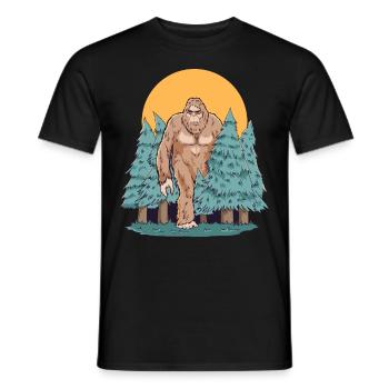 Cryptidcore Aesthetic Sasquatch Bigfoot - Männer T-Shirt - Schwarz - Vorne - AI Model Male 178 light (178cm)