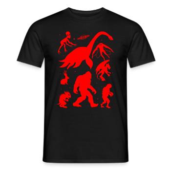 Cryptidcore Esthétique Cryptid Monstres - T-shirt homme - noir - Devant - AI Model Male 178 light (178cm)