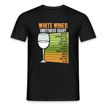 Tableau des douceurs du vin blanc - T-shirt homme - noir - Devant - AI Model Male 178 light (178cm)