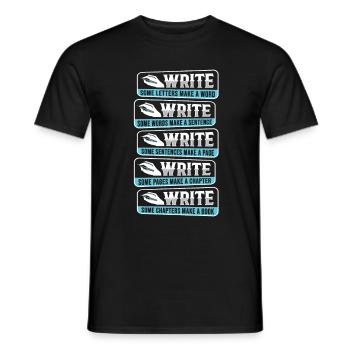 Romancier Auteur d’inspiration - T-shirt homme - noir - Devant - AI Model Male 178 light (178cm)