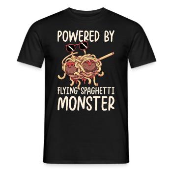Dabbing Flying Spaghetti Monsters Pastafarian - Men's T-Shirt - black - Front - AI Model Male 178 light (178cm)