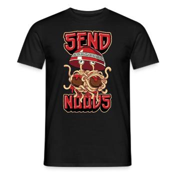 Fliegendes Spaghettimonster Pastafarian Pastafari - Männer T-Shirt - Schwarz - Vorne - AI Model Male 178 light (178cm)
