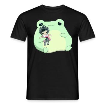 Angura Kei Esthétique japonaise foncée Grenouille Kawaii - T-shirt homme - noir - Devant - AI Model Male 178 light (178cm)