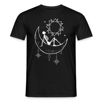 Bohemian Aesthetic Gothic Skeleton Celestial - Männer T-Shirt - Schwarz - Vorne - AI Model Male 178 light (178cm)