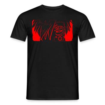 Bohemian Aesthetic Anime Boy Eyes Sun and Moon - T-shirt homme - noir - Devant - AI Model Male 178 light (178cm)