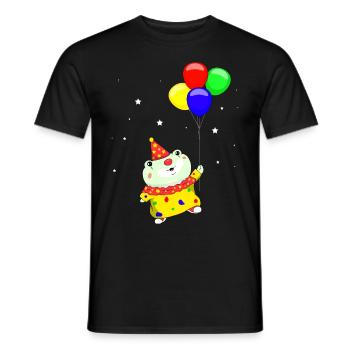 Clowncore Aesthetic Kawaii Frog Party Clown - Men's T-Shirt - black - Front - AI Model Male 178 light (178cm)