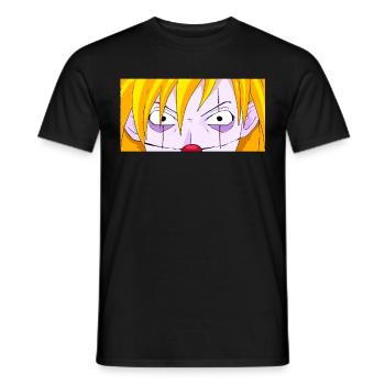 Clowncore Aesthetic Clown Anime Boy Eyes - Männer T-Shirt - Schwarz - Vorne - AI Model Male 178 light (178cm)
