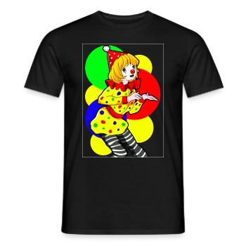 Clowncore Esthétique Anime Girl Party Clown - T-shirt homme - noir - Devant - AI Model Male 178 light (178cm)