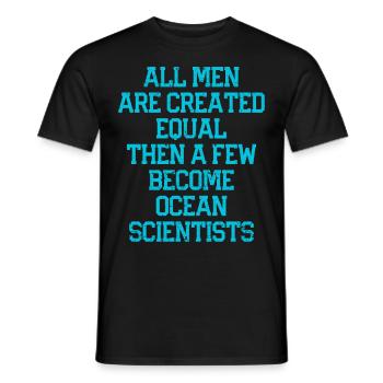 Funny Marine Biologist Marine Biology - Men's T-Shirt - black - Front - AI Model Male 178 light (178cm)