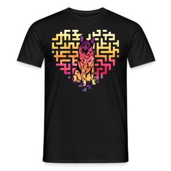 Deutscher Schäferhund - Männer T-Shirt - Schwarz - Vorne - AI Model Male 178 light (178cm)