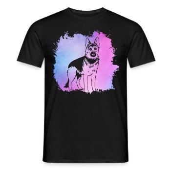 German Shepherd - Men's T-Shirt - black - Front - AI Model Male 178 light (178cm)