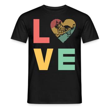 Deutscher Schäferhund - Männer T-Shirt - Schwarz - Vorne - AI Model Male 178 light (178cm)