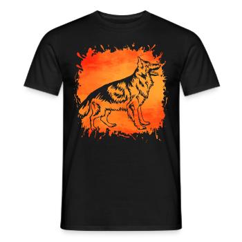 German Shepherd - Men's T-Shirt - black - Front - AI Model Male 178 light (178cm)