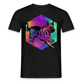 German Shepherd - Men's T-Shirt - black - Front - AI Model Male 178 light (178cm)