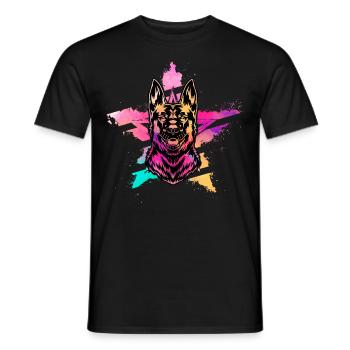German Shepherd - Men's T-Shirt - black - Front - AI Model Male 178 light (178cm)