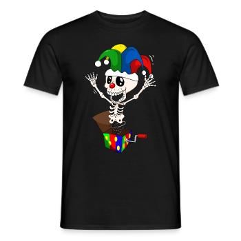 Clowncore Aesthetic Skeleton Jack In The Box Clown - Männer T-Shirt - Schwarz - Vorne - AI Model Male 178 light (178cm)