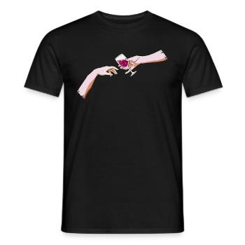 Boujee Aesthetic Creation Of Adam Wine Bougie - Men's T-Shirt - black - Front - AI Model Male 178 light (178cm)