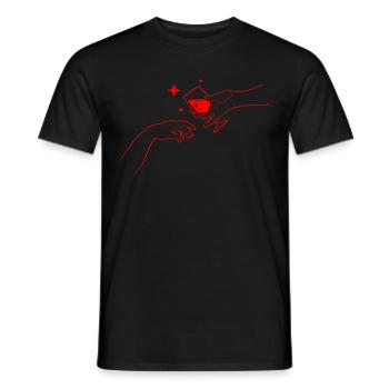 Boujee Aesthetic Creation Of Adam Wine Bougie - Men's T-Shirt - black - Front - AI Model Male 178 light (178cm)