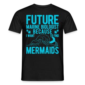 Drôle de biologiste marin Biologie marine - T-shirt homme - noir - Devant - AI Model Male 178 light (178cm)