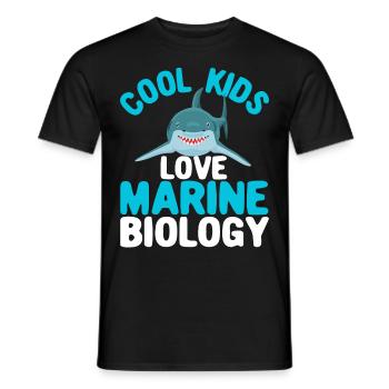 Funny marine biologist - Men's T-Shirt - black - Front - AI Model Male 178 light (178cm)