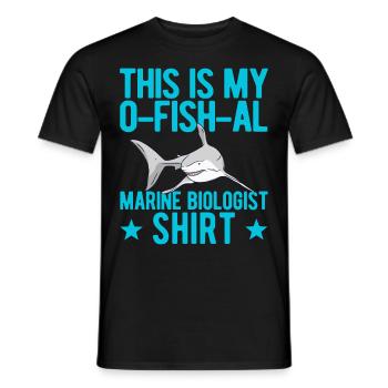 Drôle de biologiste marin Biologie marine - T-shirt homme - noir - Devant - AI Model Male 178 light (178cm)
