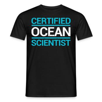 Drôle de biologiste marin Chercheurs océanographiques certifiés - T-shirt homme - noir - Devant - AI Model Male 178 light (178cm)