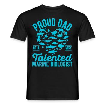 Biologiste marin Papa Marine Biology - T-shirt homme - noir - Devant - AI Model Male 178 light (178cm)