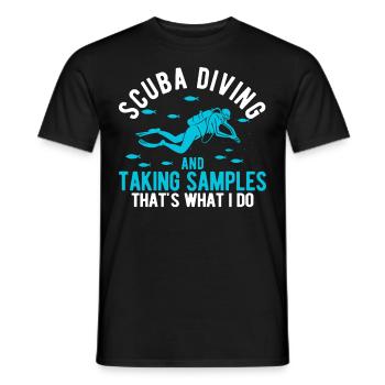 Funny Marine Biologist Marine Biology - Men's T-Shirt - black - Front - AI Model Male 178 light (178cm)