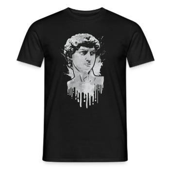 Finnish Goth Aesthetic Gothic David Statue Drip - Men's T-Shirt - black - Front - AI Model Male 178 light (178cm)