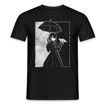 Finlandais Goth Esthétique Goth Anime Fille Gothique - T-shirt homme - noir - Devant - AI Model Male 178 light (178cm)