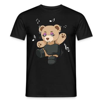 Goth finlandais Esthétique gothique Ours Goth - T-shirt homme - noir - Devant - AI Model Male 178 light (178cm)