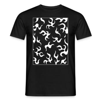 Finnish Goth Aesthetic Gothic Flames Fire Goth - Männer T-Shirt - Schwarz - Vorne - AI Model Male 178 light (178cm)